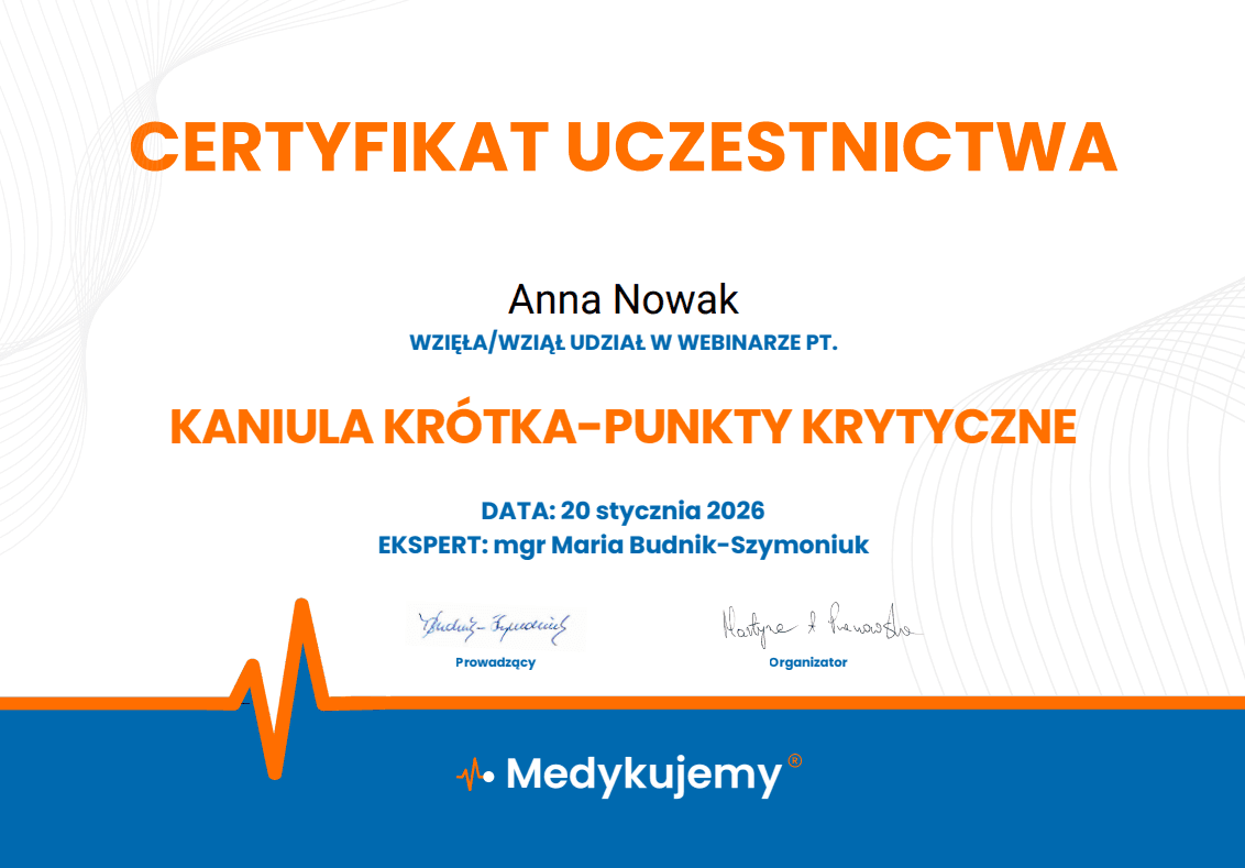 Konto – nagranie i certyfikat