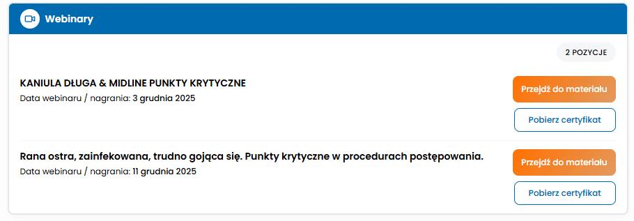 Konto – nagranie i certyfikat